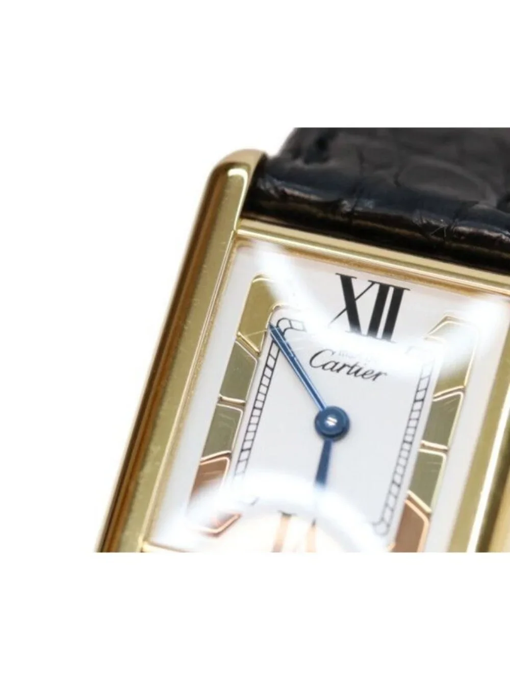 Cartier Trinity Dial Must Tank SM Vermeil Leather Quartz
